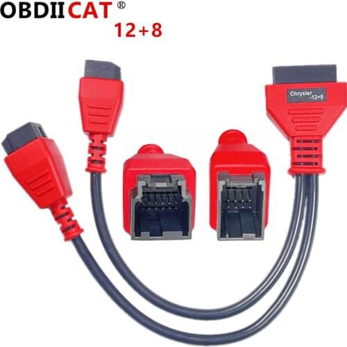 New Hot For Cry-sler Programming Cable 12+8 Connector For Aut-el DS808 Max-isys 906 908 PRO ELI-TE Autel Chr--ysler 12+8 Adapter