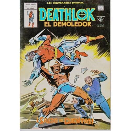 MARVEL, the INSUPERABLES present VOL I No 27 DEATHLOK EL DEMOLEDOR, ED. VERTICE, year 1977, author DOUG MOENGH, Spanish comic