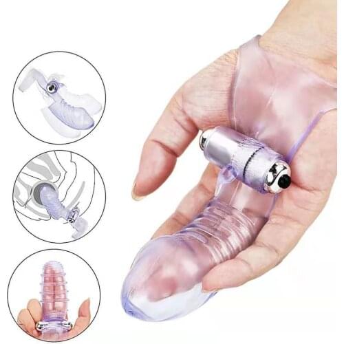 G-spot Shock Finger Cot Clitoris Stimulate Massage Stick Adult Fun Supplies Crystal Set Adult Toys Couple Sex Games Couples
