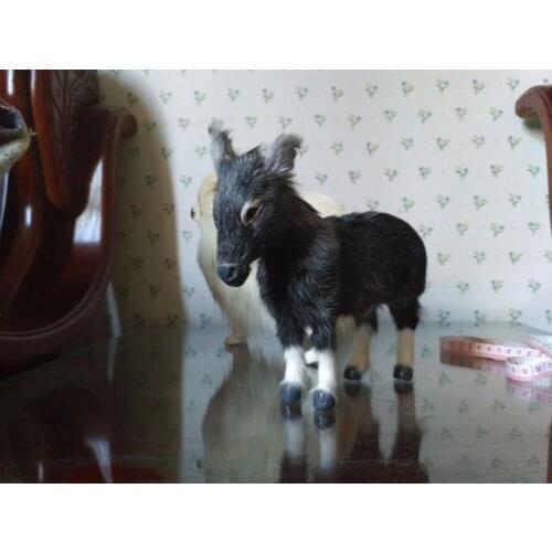 Cute simulation donkey toy polyethylene & fur gray donkey model gift about 22x19cm s149