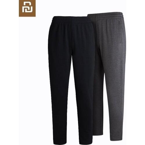 Youpin New Mens micro straight Knitted trousers knitting Cotton sports trousers Casual breathable running fitness pants