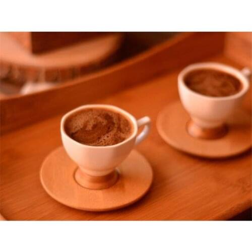 Bambum La Vita 2 Personality coffee Cup Kit chic design modern Bamboo Dish Porcelain coffee cups coffee