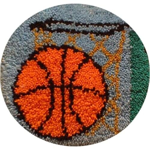 Latch hook kit DIY carpets embroidery hook Basketball Pre-Printed Canvas Pattern Smyrna latch hook kit carpet embroidery