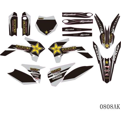 Full Graphics Decals Stickers Motorcycle Background Custom Number Name 3M Matte For KTM SX 85 SX85 2013 2014 2015 2016 2017