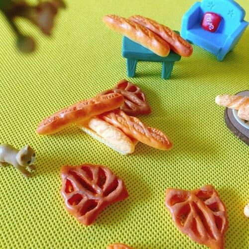 NEW~10 pcs Baguette bread/miniatures food/lovely cute/fairy garden gnome/moss terrarium decor/bonsai/figurine/doll house decor