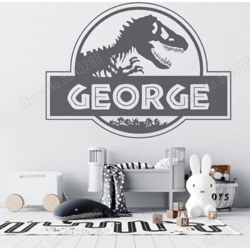 Personalised Dinosaur Inspired Kids Name Wall Vinyl Decal Custom Name Wall Decal Personalized Name Kids Nursery Decal Decor Z663