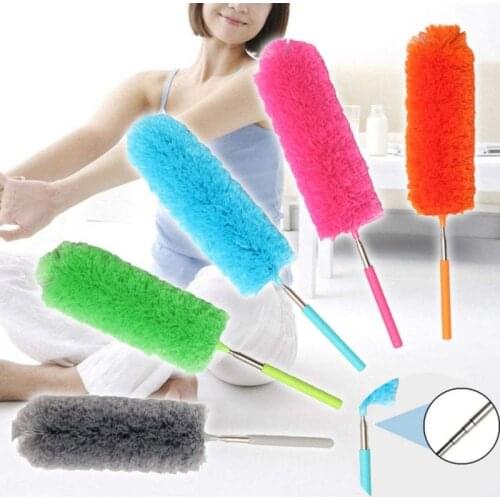 Adjustable Stretch Extend Microfiber Feather Duster Dusting Brush Household Cleaning Brush Tool for Car Window Table Living Room