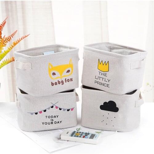 Cute Bathroom Makeup Organizer Small Basket Bag Sewing Cloth Storage Toy Home and For Kids Room Clear Mini Baby Cartoon Candy