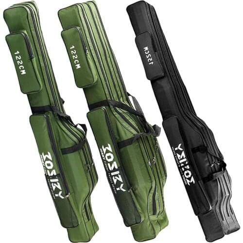 Fishing Rod Bag Oxford cloth Multifunction Lure Portable Foldable Outdoor Carrier Pole Reel Bag Storage Case 1.52M 1.5M 1.22M 1M