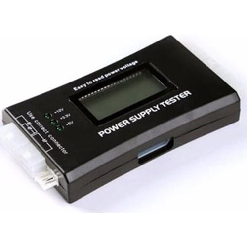 Power Supply Tester for LCD Display Computer Power Supply Diagnostic Tester PC-power Supply/ATX /BTX /ITX Compliant Black