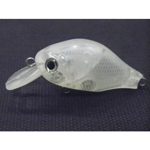 WLure 5.6cm Small and Fat Crankbait Blank Fishing Lure Shallow Divier Lure 10 Lures per Lot with Free Hard Eyes UPC564