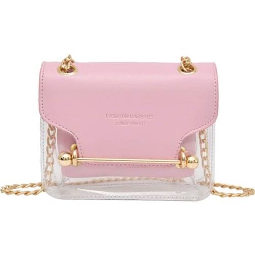 1 Pcs Women Lady Shoulder Crossbody Bag Chain Transparent Waterproof for Mobile Phone New