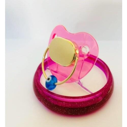 Gold Spout Design 14 Gauge Baby Accessory Gift Newborn Babies Soothing Silicone Shaper Safe Breast Custom Memories