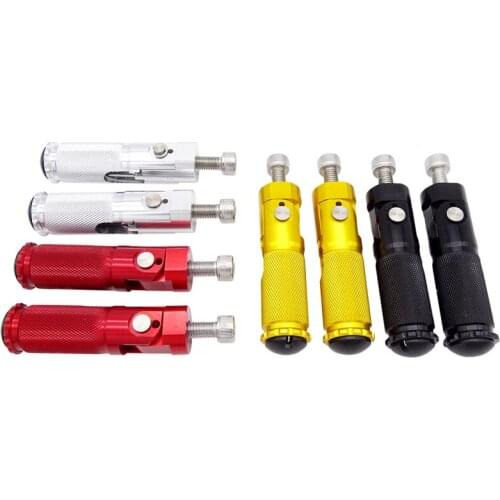 1 Pair Motorcycle Universal CNC Aluminium Folding Footrest Motorbike Rearset Footpegs Pegs Pedals 4 Colors Fit For Honda Yamaha
