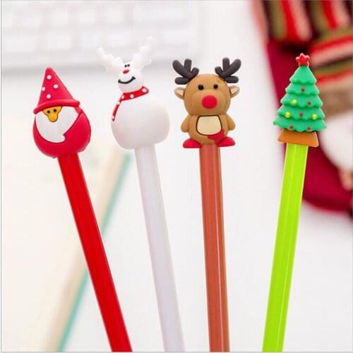 1PCS Christmas Gel Pen Black 0.5mm Old Man With Book Christmas Pen Stationery Learning Office Supplies