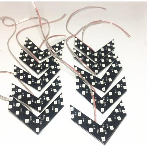 100Pcs Car Rearview Mirror Light decorate 14 SMD LED Car Rear View Mirror Indicator Turn Signal Light motorbike Arrow Light LED