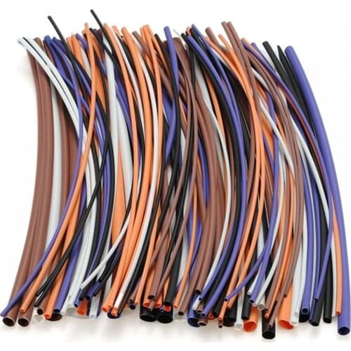 100Pcs Assorted Ratio 2:1 Heat Shrink Tubing Set 6 Size Electronic Wrap Wire Cable Shrinkable Tube Sleeving Accessories