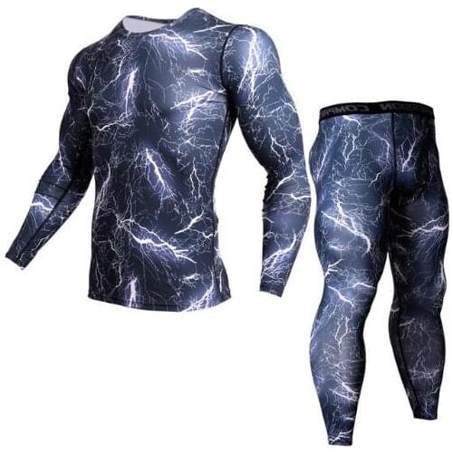 2018 Mens Jogging Suits Camo Running Sets Men Rashgard GYM Clothing Men Fitness Tight Sport Shirt Leggings Compression Shirt MMA