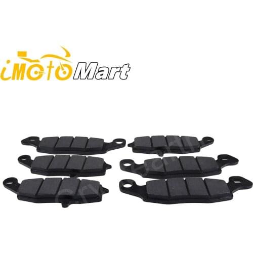 6pcs Motorcycle Front Rear Disc Brake Pads For Kawasaki ER650 ER-6N 2006-2012 2007 2008 2009 2010 2011 ZR750 ZR-7S 2001-2004