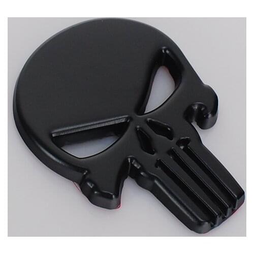 Car Styling The Punisher 3D Metal Skull Sticker Emblem Body Badge Accessories For Mitsubishi outlander 2016 lancer 10 9 pajero