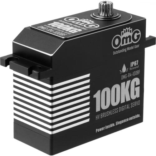 OmG R4-100BF Large Scale Full Metal Brushless Motor High Voltage Servo Waterproof Top Level Servo For 1:5 Rc buggy / Rc Car Part