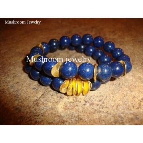 BS201811204 lapis lazuli Beaded With Potato chips Disc Spacer Beads Stretch Bracelet,vermeil wavy Stone Bohemian Bracelet