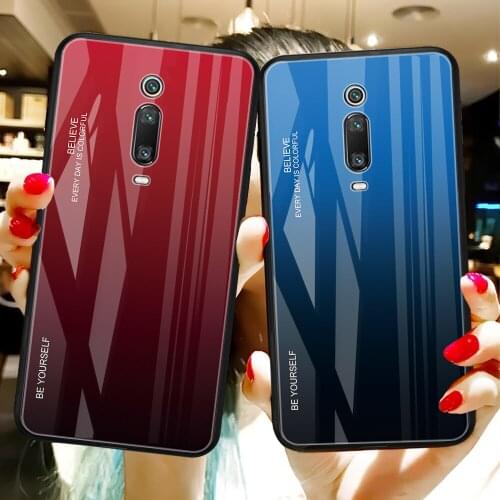 Case For Xiaomi Redmi K20 Pro Gradient Tempered Glass Case For Redmi K20 K 20 Pro Glass Case Cover