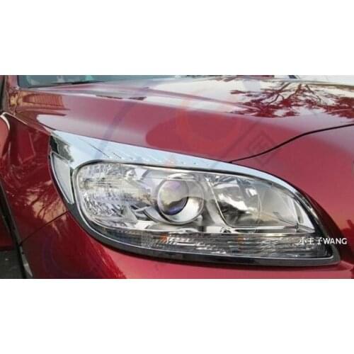 For Chevrolet Malibu 2013 -2014 Chrome Front Head Light Lamp Cover Trim Frame 2pcs Car modification Auto parts