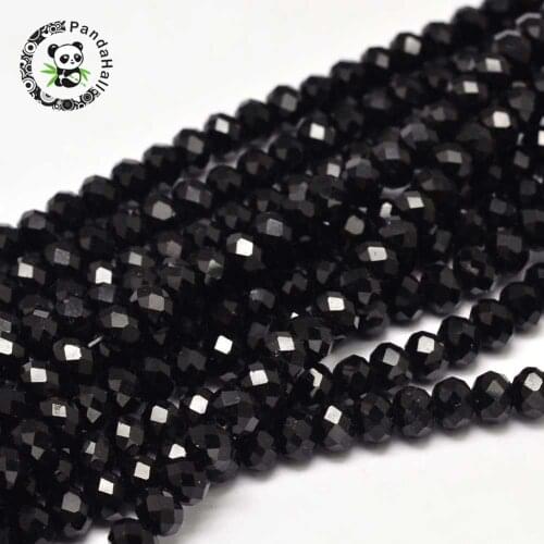 Faceted Abacus Glass Beads Strands,Mix color, 6x4mm, Hole: 1mm; about 99pcs/strand, 17.7"