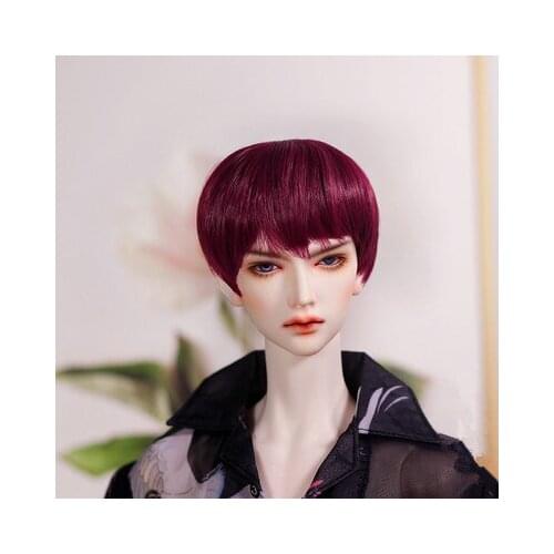 BJD doll imitation wig suitable for 1/3 1/4 1/6 Uncle size stylish handsome high temperature silk teenager short hair smooth wig