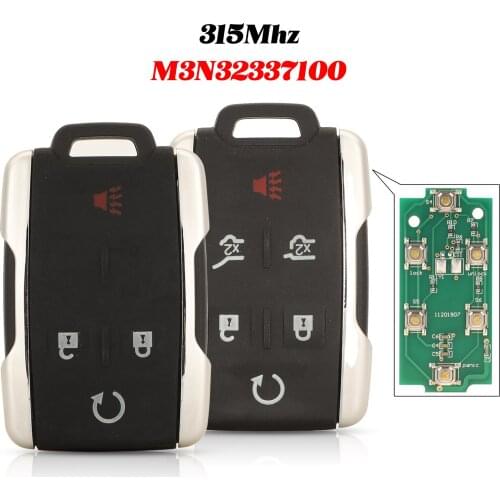 Jingyuqin 4/6 Button 315Mhz M3N32337100 Remote Control Car Key For Chevrolet Colorado Silverado Suburban Tahoe GMC Canyon Sierra