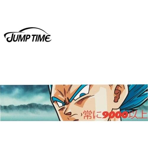 JumpTime 15cm x 3.2cm For Vegeta Always over 9000 Sticker Car Truck Window Decal Laptop Helmet Car Stickers Bumper JDM