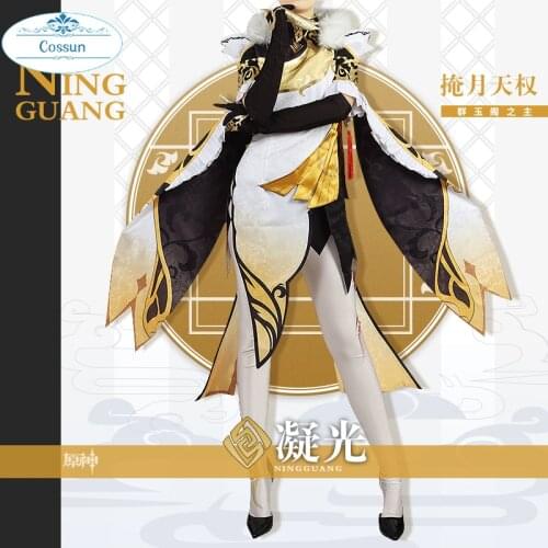 Game Genshin Impact Ningguang Cosplay Costume Sweet Fashion Uniform Dress Unisex Activity Party Role Play Clothing Custom-Make