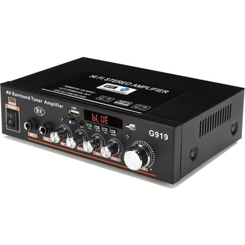 12V/220V 360W G919 Mini Amplificador Audio Bluetooth Stereo Power Amplifier Digital FM SD Hifi 2CH Amp Music Player For Car Home