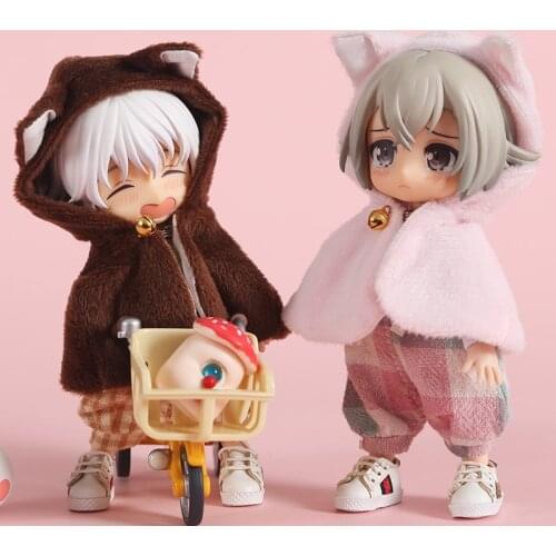 New doll cape ob11 doll clothes 1 / 12bjd kitten ear cape christmas clothes GSC element body P9 Yuan Nai molly doll clothes