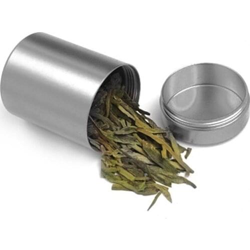 New Airtight Smell Proof Tea Container Aluminum Herb Grain Stash Jar Random Colors Kitchen Fridge Organizer And Storage Box