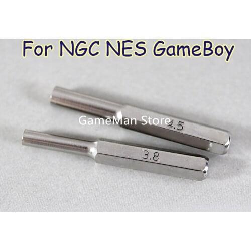 OCGAME 3pairs=6pcs 3.8mm and 4.5mm Gamebit Hex Tool Bit Screwdriver for N64 for NGC for SNES Console for SEGA Game Cartridge