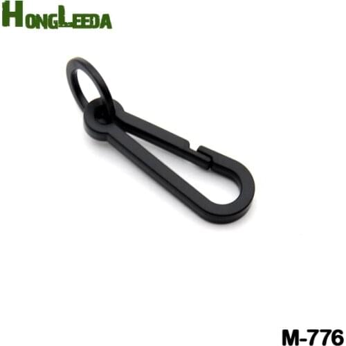 Wholesale 100pcs black KAM plastic snap clip hooks Mini carabiner backpack paracord strap hooks M-081/M776