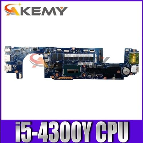 Original laptop Motherboard For DELL XPS11 i5-4300Y Mainboard CN-0W2XHP 0W2XHP LA-A161P SR192 DDR3