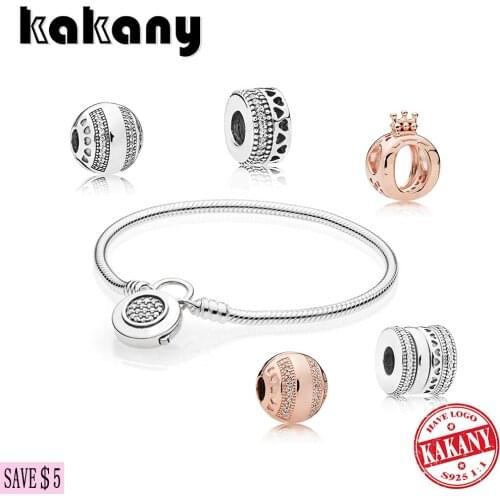 Kakany Original 1:1 High Quality S925 Sterling Silver Official Classic Bracelet Diy Suit Fashion Women Popular Diy Jewelry