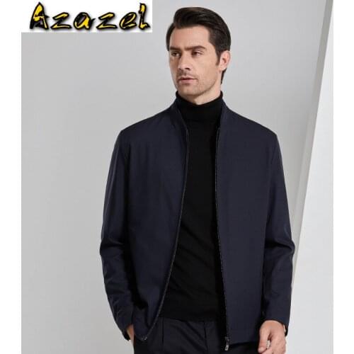 Autumn New Mens Waterproof Stand Collar Jacket Slim Coats Casual Leadership Zipper Jackets Men Anti-wrinkle Outerwear Clothes