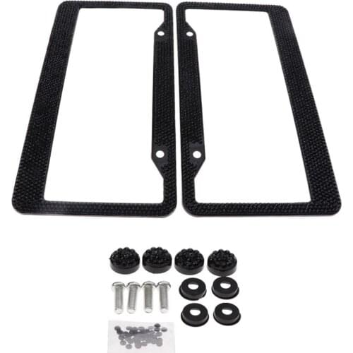 2x 12"x6" License Plate Frame Bling Rhinestone Crystal Diamond 8 Row Black/Sliver/Purple/Blue/Red