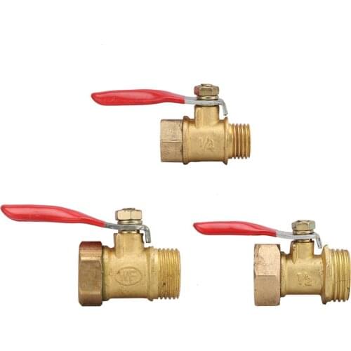 Garden Water Valve 1/4'' 3/8'' 1/2' BSP Female/Male Thread Water Flow Switch Brass Garden Connector Joint Copper Garden Hose
