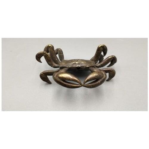 Statue réaliste crabe en cuivre Feng Shui | Décoration en bronze