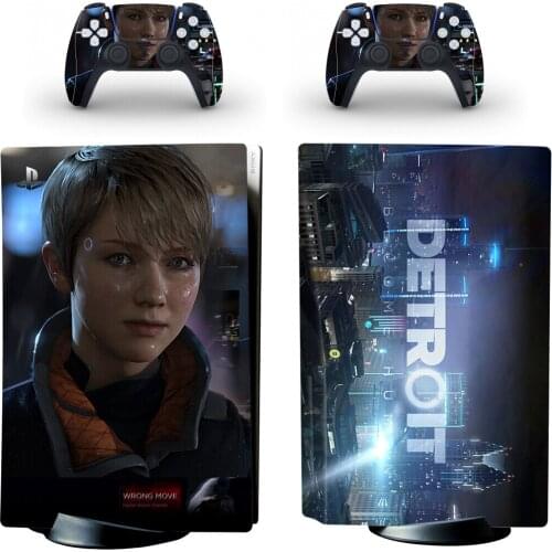 Ditroit Style PS5 Disc Edition Skin Sticker for Playstation 5 Console & 2 Controllers Decal Vinyl Protective Skins Style 1