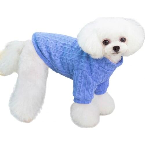 Pet Sweater Autumn Winter Solid Color O Neck Keep Warmth Pet Dogs Cat Teddy Elastic Sweatshirt Costume