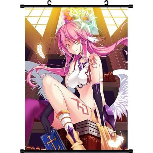 Japanese Anime NO GAME NO LIFE printed Decor Wall Scroll Poster cartoon canvas painting Animation Scroll Painting drop shipping