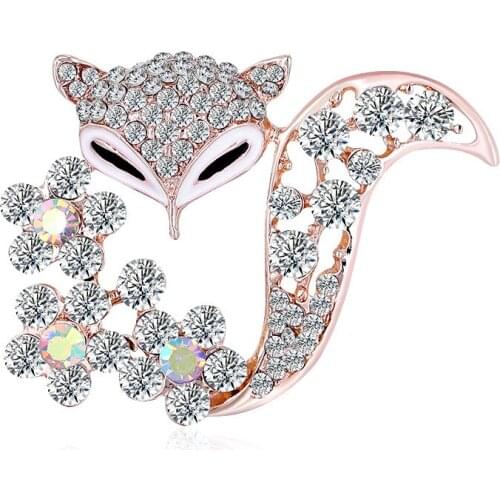 Ladies Brooch Simple Fashion Fox Corsage Sweater Coat Accessories Pin For Women Animal Party Wedding Brooches Pins