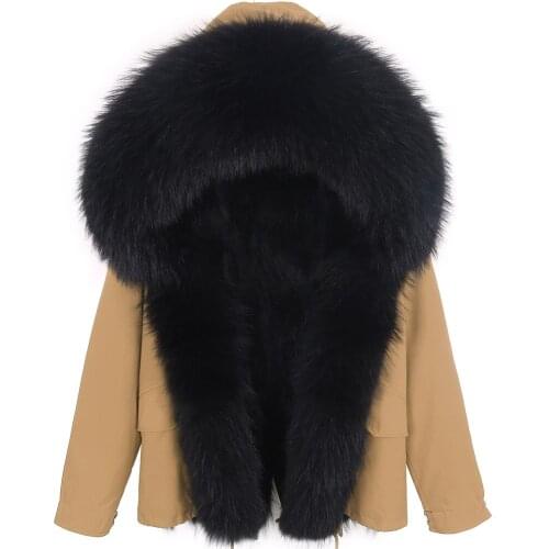 2020 natural fur lining parka coat real fur coat winter jacket women natural raccoon fur collar warm thick waterproof parkas