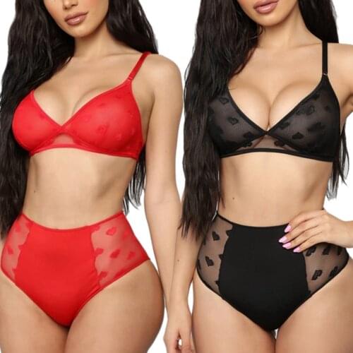 Womens Cropped Lace Bustier Floral Bralette Bra Tops Tank Underwear Set Sexy Lingerie Push Up Bra And Panties Set